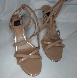 White house black market Beige strappy heels